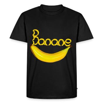 Banane Fruit Fruit Banane Banane - T-shirt Premium bio Homme - noir - Devant - Nico (187cm)