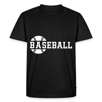 Joueur de baseball design Fan de baseball - T-shirt Premium bio Homme - noir - Devant - Nico (187cm)