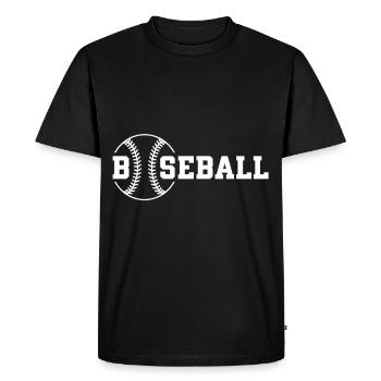 Joueur de baseball design Fan de baseball - T-shirt Premium bio Homme - noir - Devant - Nico (187cm)