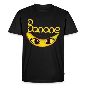 Banana Banana Fruit Fruit Fruits Funny - Men's Premium Organic T-Shirt - black - Front - Nico (187cm)
