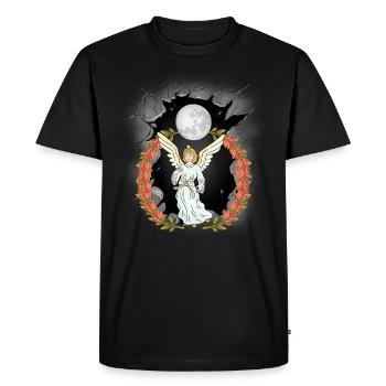 Ange Céleste Spirituel Ange Protecteur Ange Gardien - T-shirt Premium bio Homme - noir - Devant - Nico (187cm)