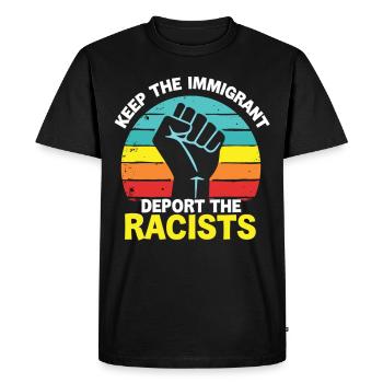 Antirassismus Vielfalt, Gerechtigkeit & Gleichheit - Männer Premium Bio T-Shirt - Schwarz - Vorne - Nico (187cm)