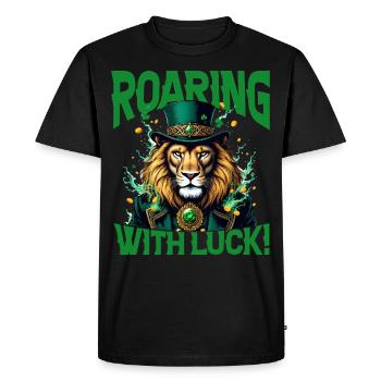 Rugir de chance - T-shirt Premium bio Homme - noir - Devant - Nico (187cm)