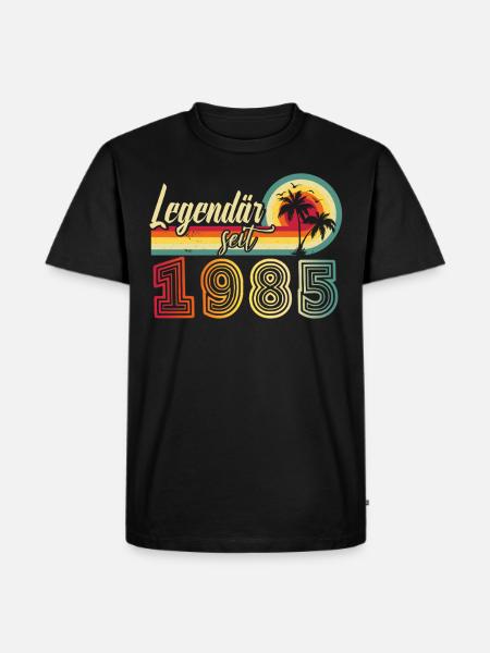 Legendar Seit 1985 - Männer Premium Bio T-Shirt - Schwarz