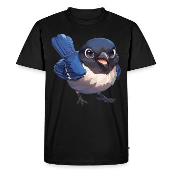 Magpies Magpie - Men's Premium Organic T-Shirt - black - Front - Nico (187cm)
