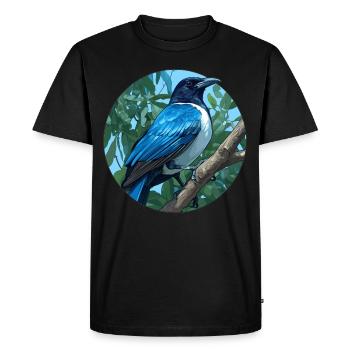 Magpies Magpie - Men's Premium Organic T-Shirt - black - Front - Nico (187cm)
