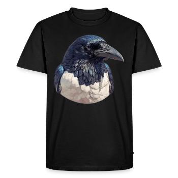 Magpies Magpie - Men's Premium Organic T-Shirt - black - Front - Nico (187cm)