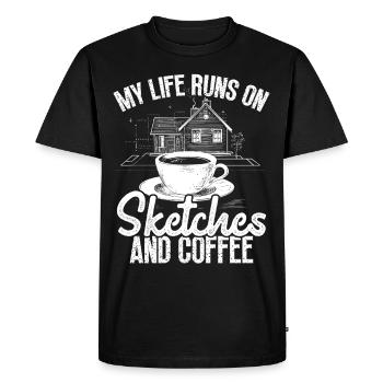 Architecte Architecture Cadeau Étudiant en architecture - T-shirt Premium bio Homme - noir - Devant - Nico (187cm)