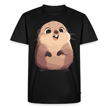 Marmottes Marmottes - T-shirt Premium bio Homme - noir - Devant - Nico (187cm)