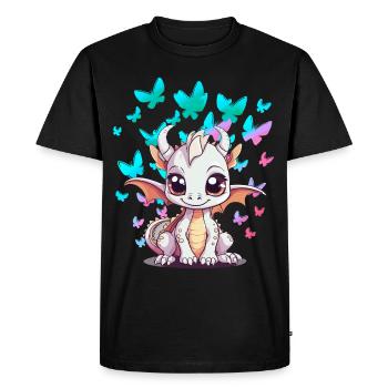 Bébé Dragon Dragon Enfant Enfants Tout-petit Insectes - T-shirt Premium bio Homme - noir - Devant - Nico (187cm)