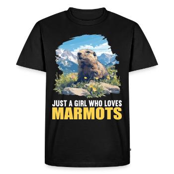 Marmottes Marmottes - T-shirt Premium bio Homme - noir - Devant - Nico (187cm)