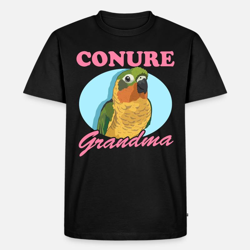 Conure Oma Papageien Conures Geschenk - Männer Premium Bio T-Shirt - Schwarz