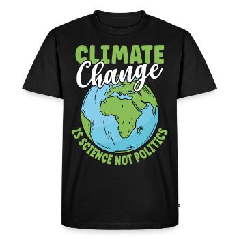 Le changement climatique est une science, pas une politique - T-shirt Premium bio Homme - noir - Devant - Nico (187cm)