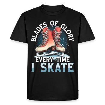 patineur patineur patin à glace patin à glace - T-shirt Premium bio Homme - noir - Devant - Nico (187cm)