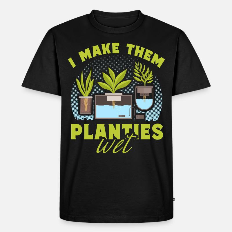 Ich mache sie nass - Männer Premium Bio T-Shirt - Schwarz
