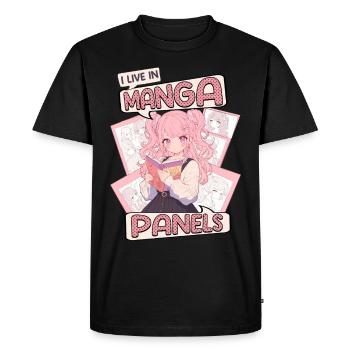 Manga Livres Amateurs de manga - T-shirt Premium bio Homme - noir - Devant - Nico (187cm)