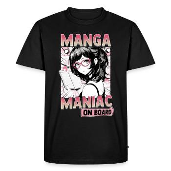 Manga Livres Amateurs de manga - T-shirt Premium bio Homme - noir - Devant - Nico (187cm)