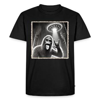 Rock, Rocker, Musique rock, Heavy metal, Rock Hand - T-shirt Premium bio Homme - noir - Devant - Nico (187cm)