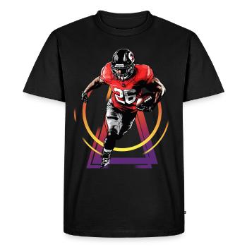 Joueur de football américain USA America Sports - T-shirt Premium bio Homme - noir - Devant - Nico (187cm)