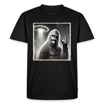 Rock, Rocker, Musique rock, Heavy metal, Rock Hand - T-shirt Premium bio Homme - noir - Devant - Nico (187cm)