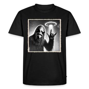 Rock, Rocker, Musique rock, Heavy metal, Rock Hand - T-shirt Premium bio Homme - noir - Devant - Nico (187cm)