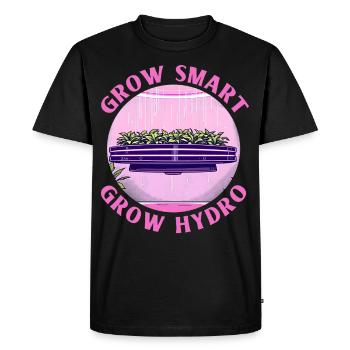Grow Smart Grow Hydro - Men's Premium Organic T-Shirt - black - Front - Nico (187cm)
