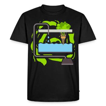 Culture hydroponique - T-shirt Premium bio Homme - noir - Devant - Nico (187cm)