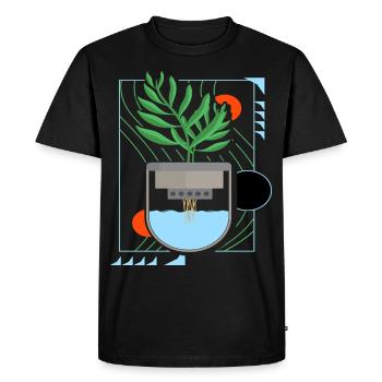 Culture hydroponique - T-shirt Premium bio Homme - noir - Devant - Nico (187cm)