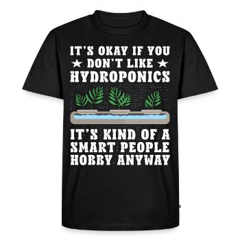 Culture hydroponique - T-shirt Premium bio Homme - noir - Devant - Nico (187cm)