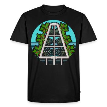 Culture hydroponique - T-shirt Premium bio Homme - noir - Devant - Nico (187cm)