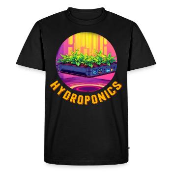 Culture hydroponique - T-shirt Premium bio Homme - noir - Devant - Nico (187cm)