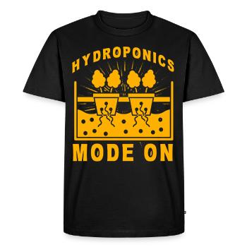 Hydroponics Mode On - Men's Premium Organic T-Shirt - black - Front - Nico (187cm)