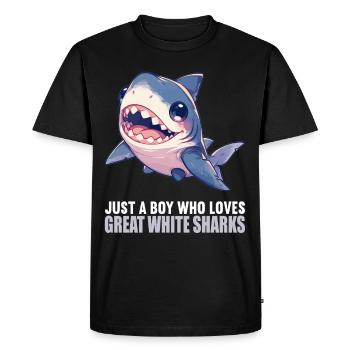 Great White Sharks Great White Shark - Men's Premium Organic T-Shirt - black - Front - Nico (187cm)
