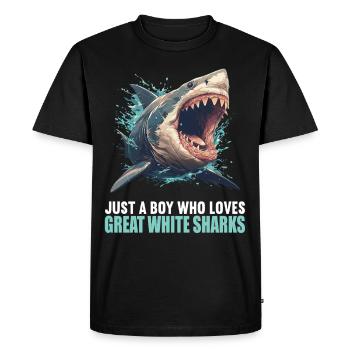 Great White Sharks Great White Shark - Men's Premium Organic T-Shirt - black - Front - Nico (187cm)