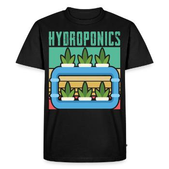 Culture hydroponique - T-shirt Premium bio Homme - noir - Devant - Nico (187cm)
