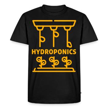 Culture hydroponique - T-shirt Premium bio Homme - noir - Devant - Nico (187cm)