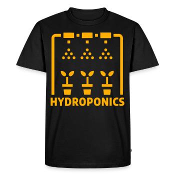 Culture hydroponique - T-shirt Premium bio Homme - noir - Devant - Nico (187cm)