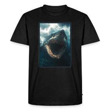 Requins Requin - T-shirt Premium bio Homme - noir - Devant - Nico (187cm)