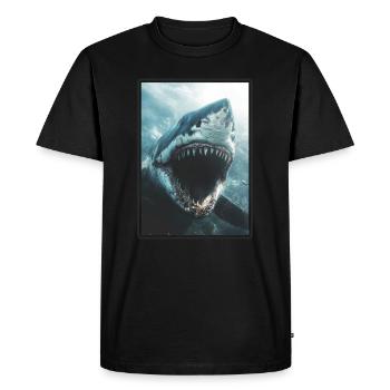 Requins Requin - T-shirt Premium bio Homme - noir - Devant - Nico (187cm)