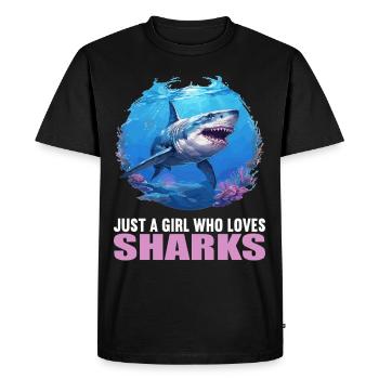 Requins Requin - T-shirt Premium bio Homme - noir - Devant - Nico (187cm)