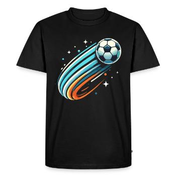football, joueur de football, joueur de football garçon - T-shirt Premium bio Homme - noir - Devant - Nico (187cm)