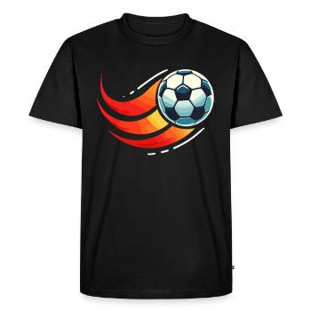 football, joueur de football, joueur de football garçon - T-shirt Premium bio Homme - noir - Devant - Nico (187cm)
