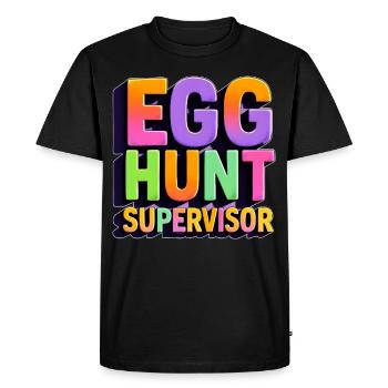 Egg Hunt Supervisor - Men's Premium Organic T-Shirt - black - Front - Nico (187cm)
