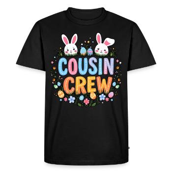 Équipage de cousins - T-shirt Premium bio Homme - noir - Devant - Nico (187cm)