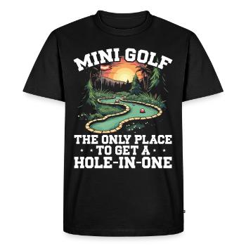 Golf Golf Golf Golf Parcours de Golf - T-shirt Premium bio Homme - noir - Devant - Nico (187cm)