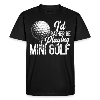 Golf Golf Golf Golf Parcours de Golf - T-shirt Premium bio Homme - noir - Devant - Nico (187cm)