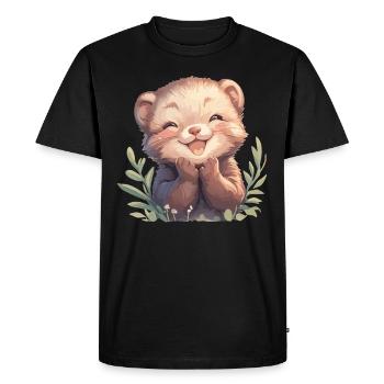 Mink Mink - Men's Premium Organic T-Shirt - black - Front - Nico (187cm)