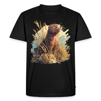 Mink Mink - Men's Premium Organic T-Shirt - black - Front - Nico (187cm)