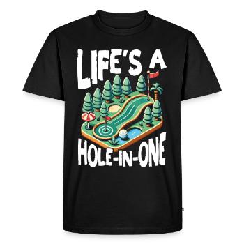 Golf Golf Golf Golf Parcours de Golf - T-shirt Premium bio Homme - noir - Devant - Nico (187cm)