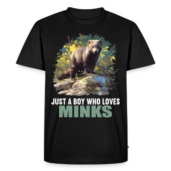 Mink Mink - Men's Premium Organic T-Shirt - black - Front - Nico (187cm)